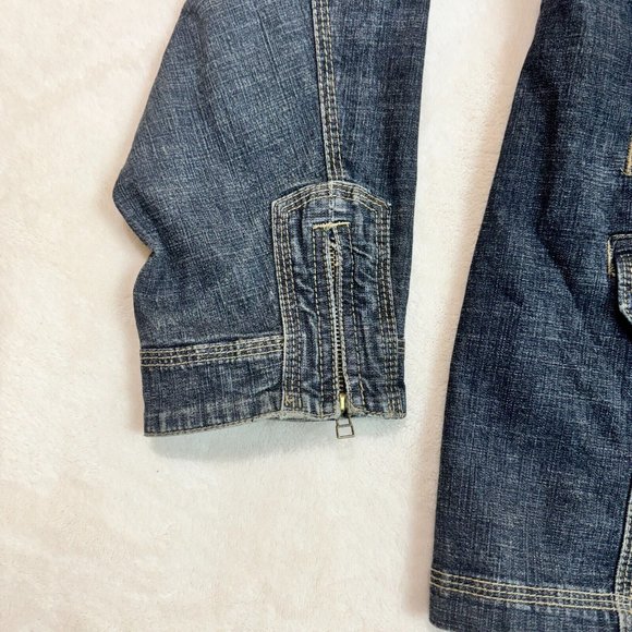 PENNINGTONS Women's 16 Jean Jacket Denim Blue Casual Zip-Up Classic Outerwear - Picture 8 of 16